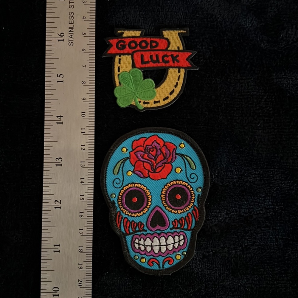 3 for 10. 🍭Candy Skull and Good Luck patches sew on - Picture 3 of 4